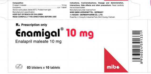 Thuốc Enamigal 5mg có tác dụng gì?