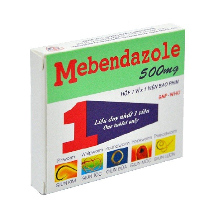 Công dụng của thuốc Mebendazole 500 mg và Mebendazole 100mg
