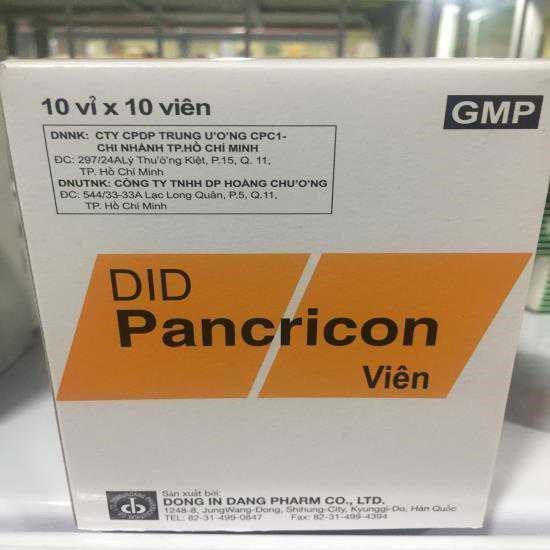 Công dụng thuốc Pancricon